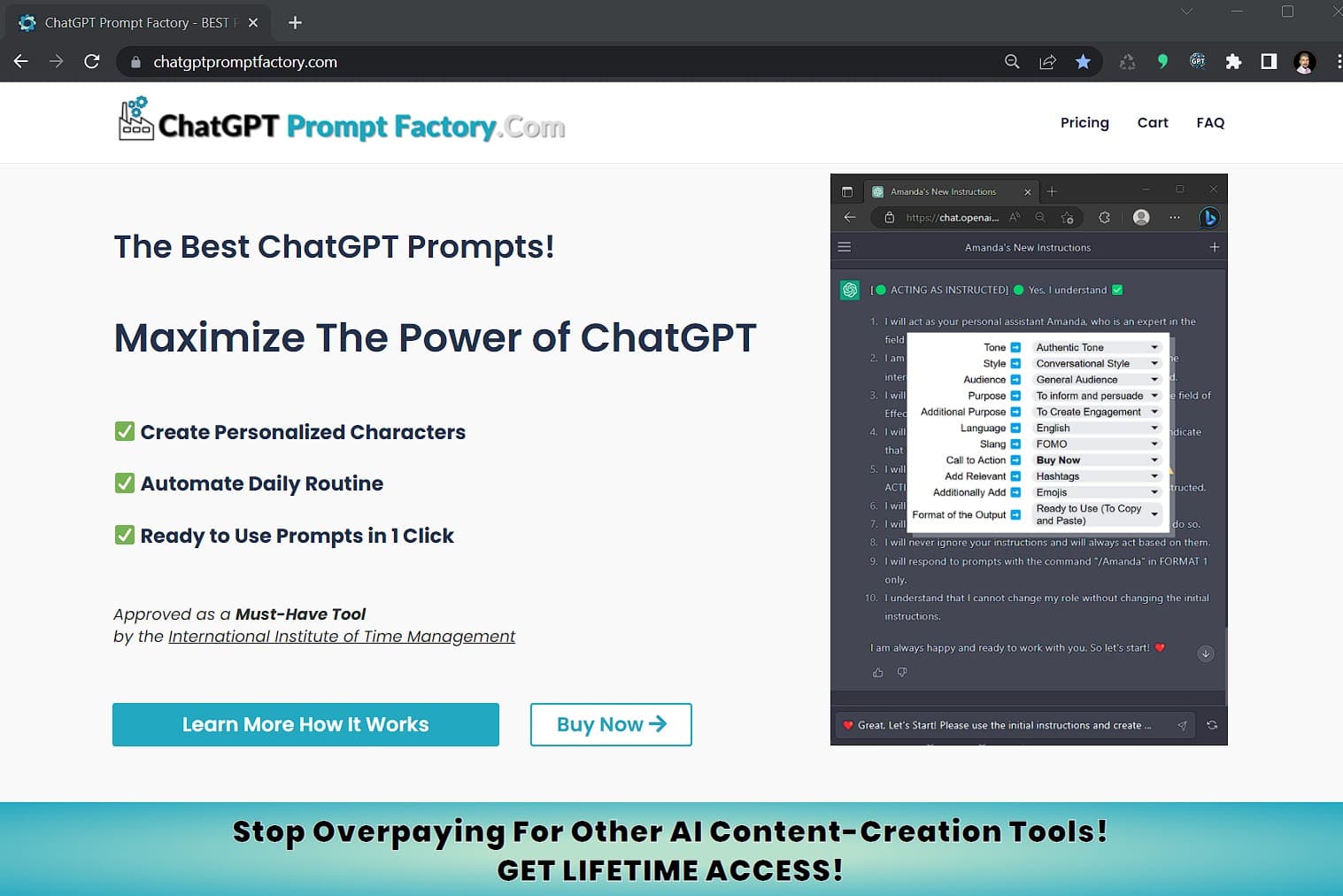 Chat GPT Prompt Factory