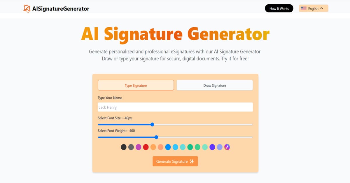 AI Signature Generator