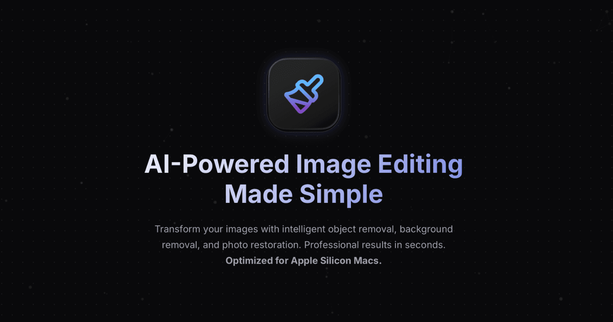AIvory. Local AI Photo Retouch