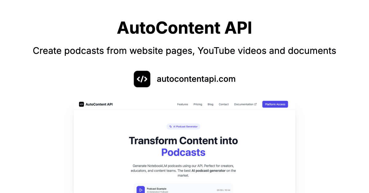 AutoContent API