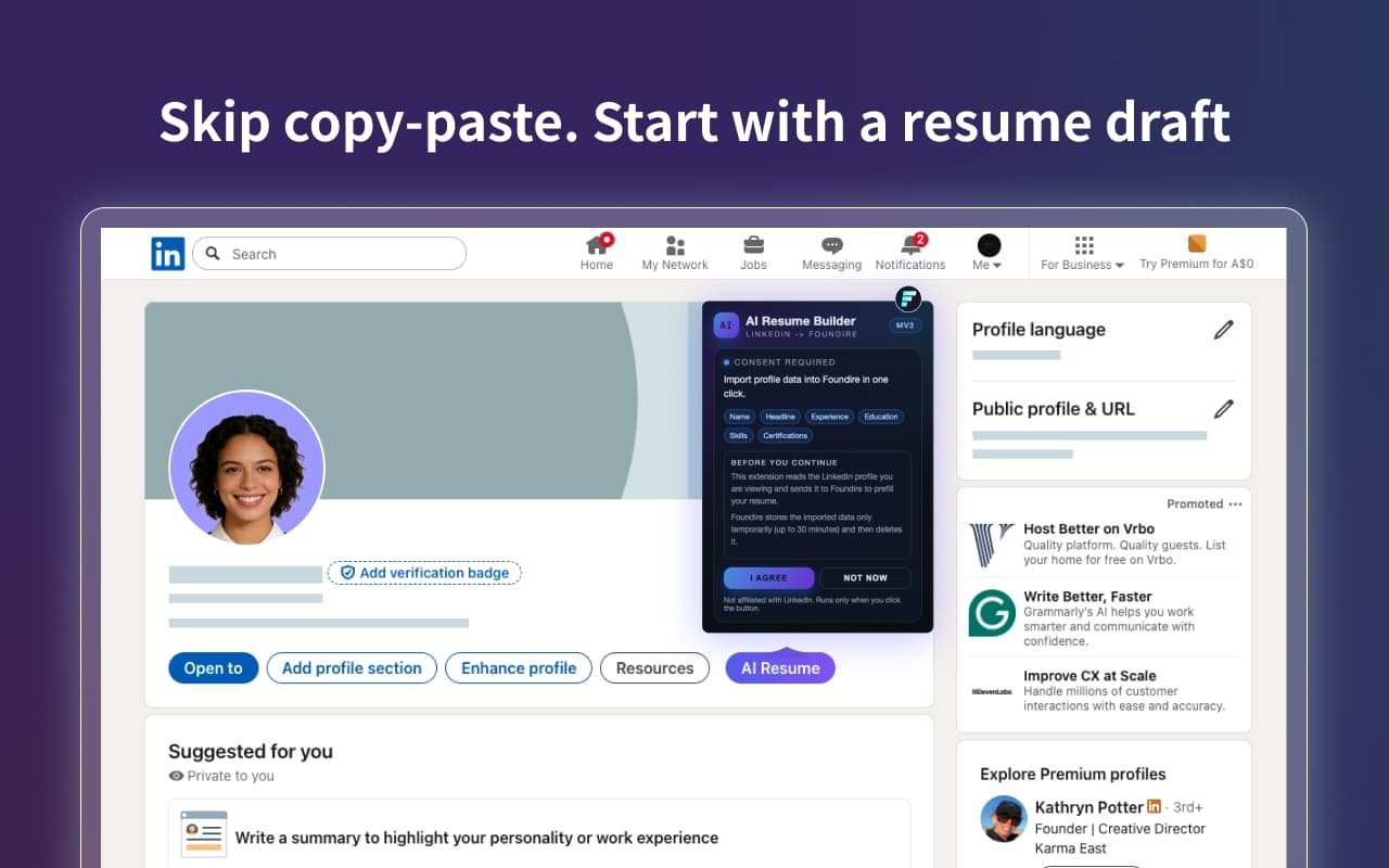 Resume Builder by Foundire