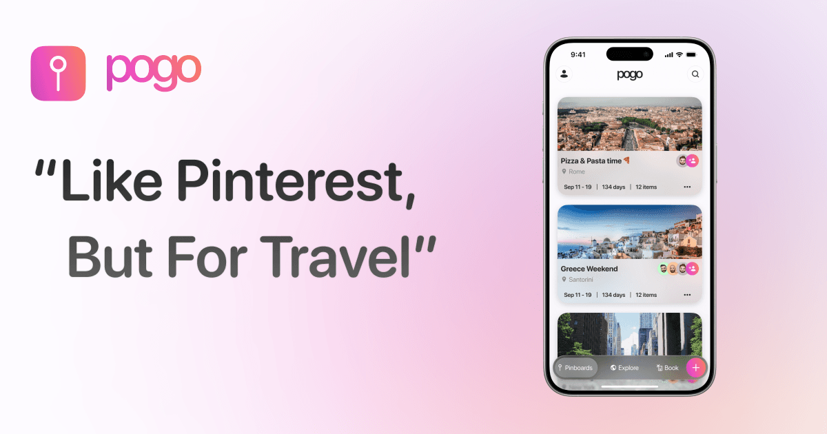 Pogo Travel Planning App