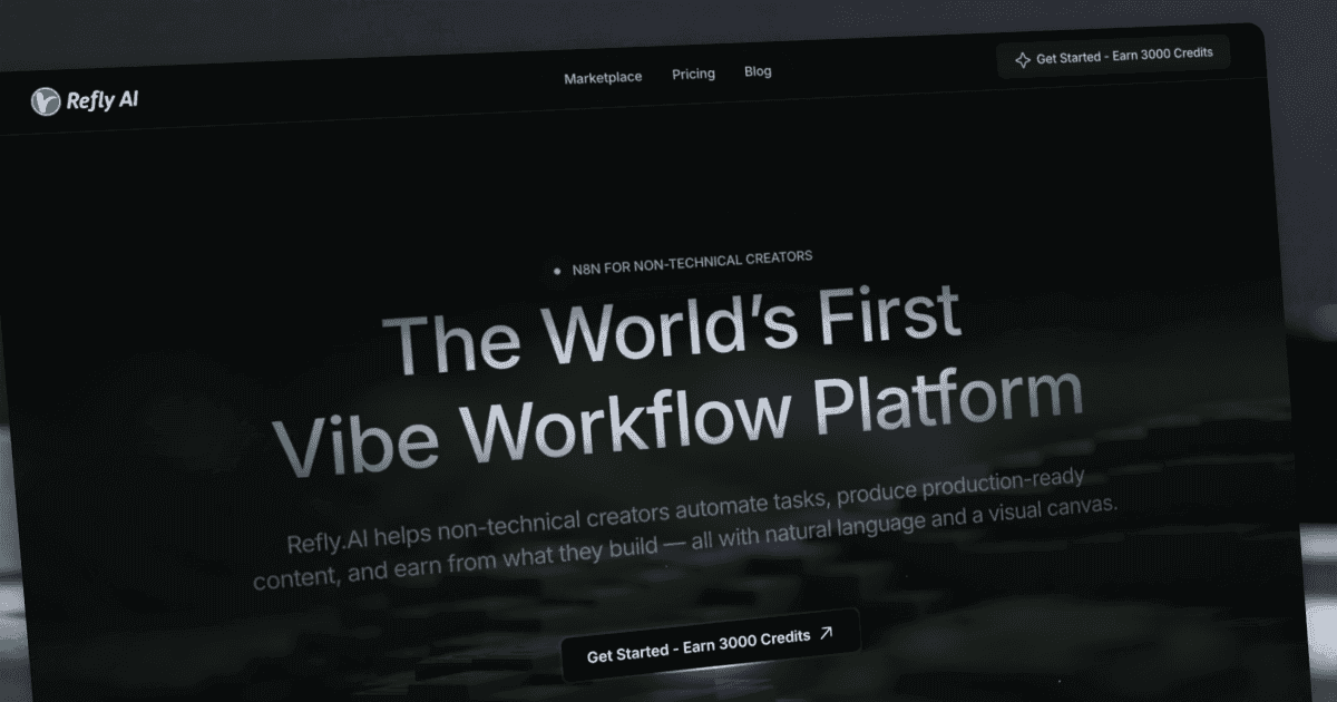 Refly.ai: World's first vibe workflow platform for non-technical Creators