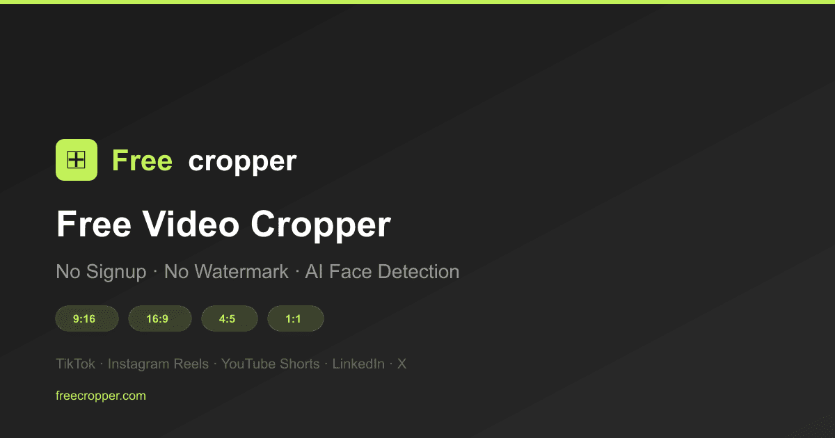 Freecropper – #1 Free video cropper