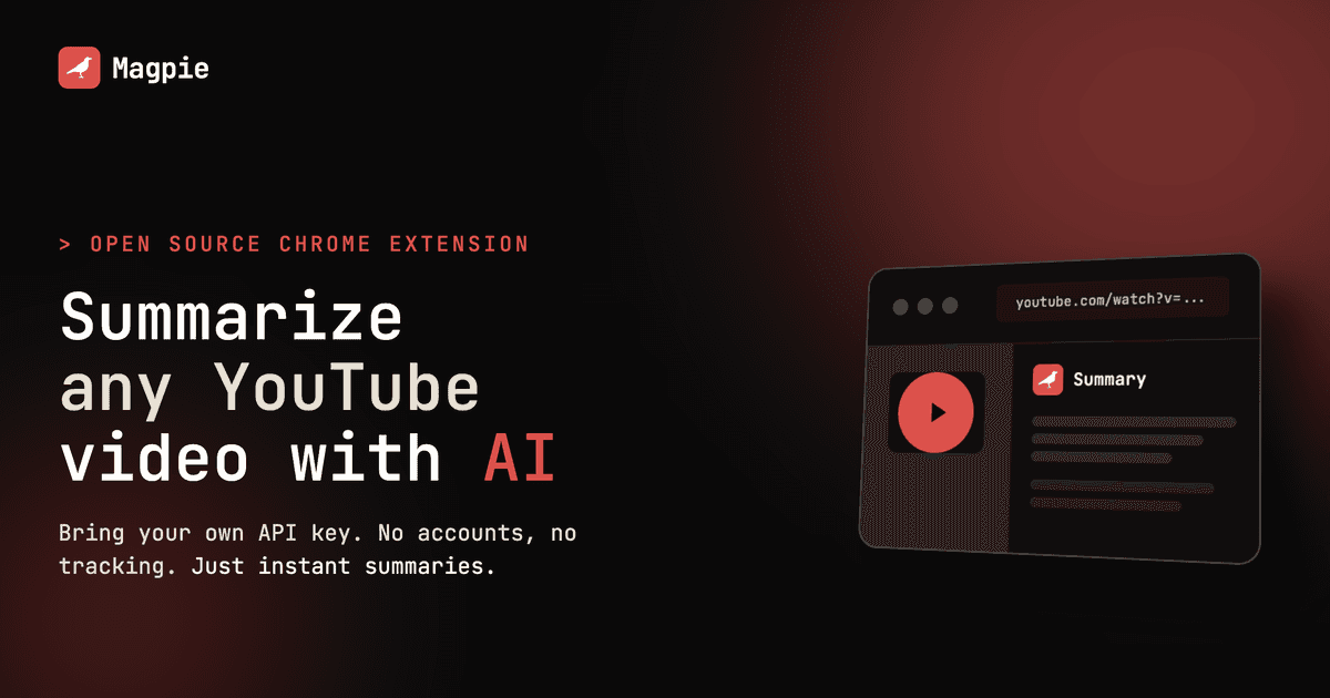 Magpie - YouTube Summarizer