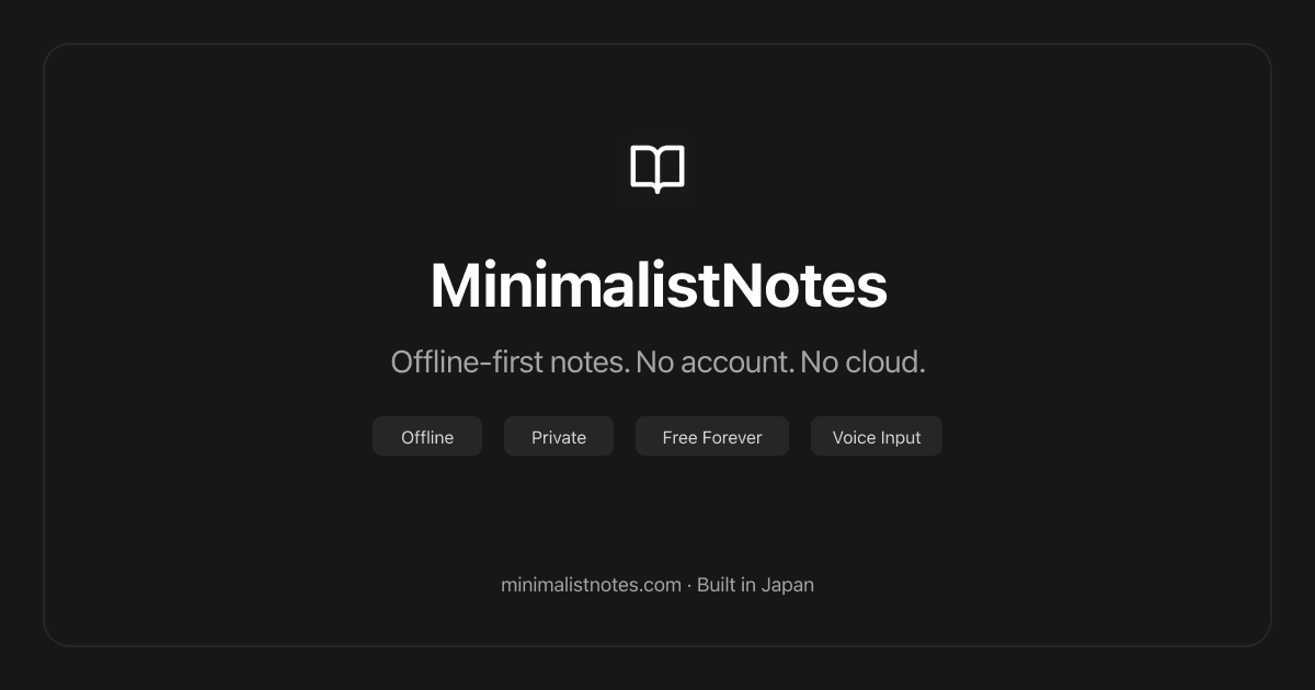 MinimalistNotes