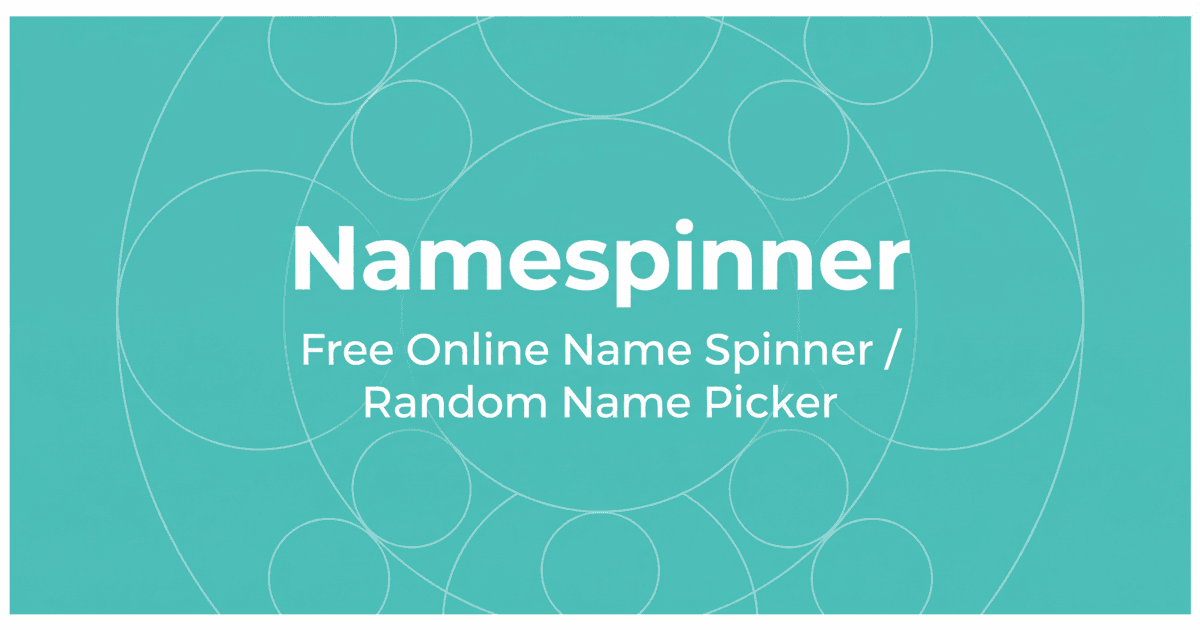 Online Name Spinner / Random Name Picker