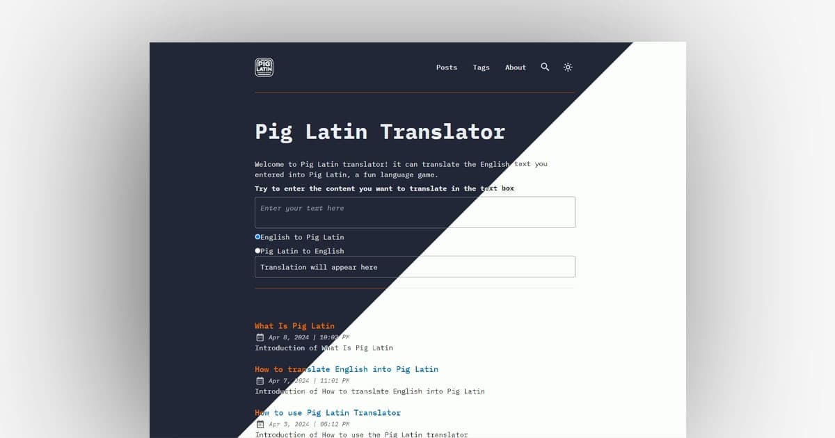 Pig Latin Translator