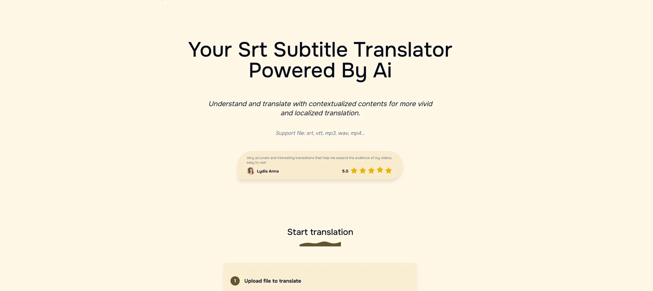 Sub translate ai