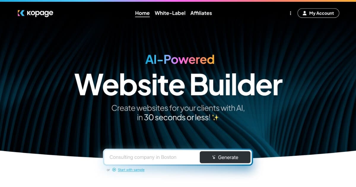 Kopage - White-Label AI Website Builder