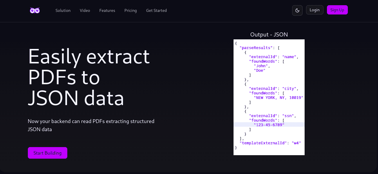 PDF Extractor API