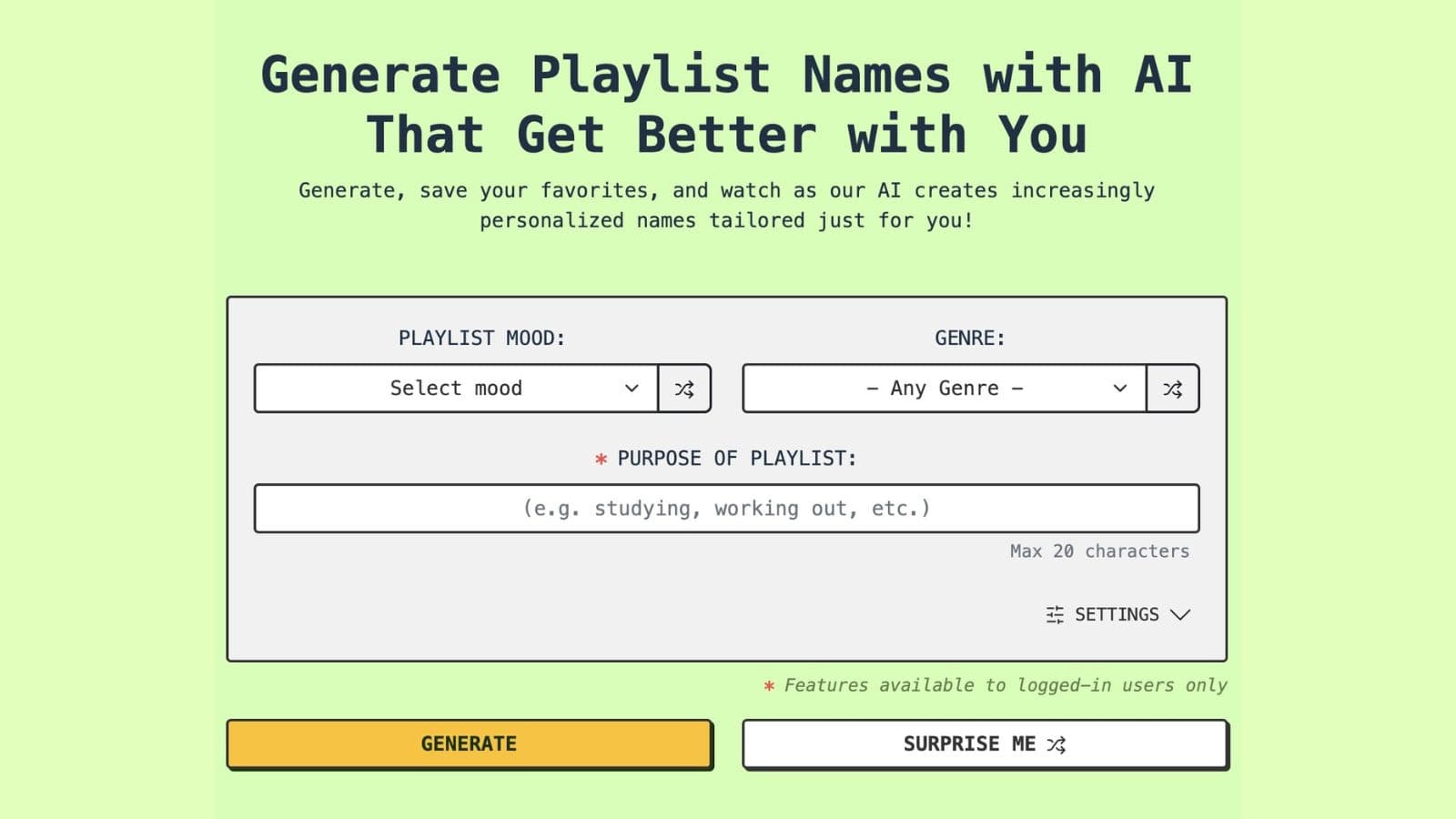 PlaylistName AI