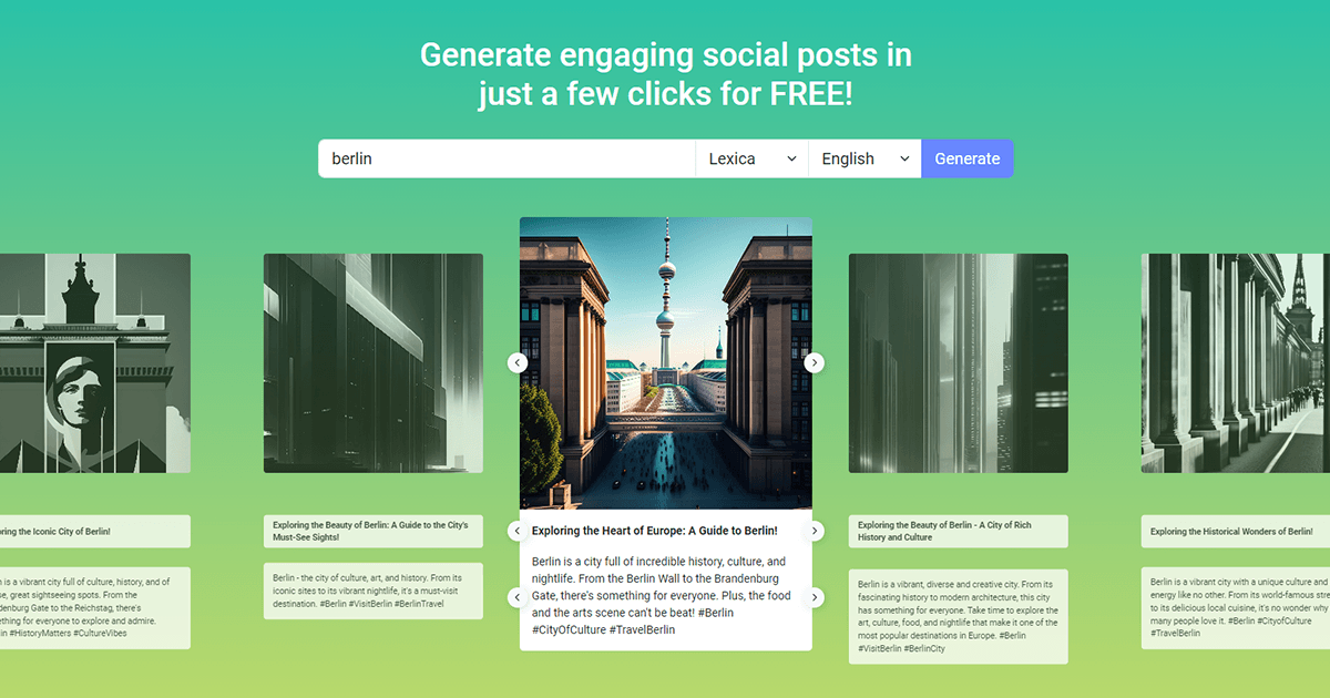 Social Media Post Generator | RADAAR