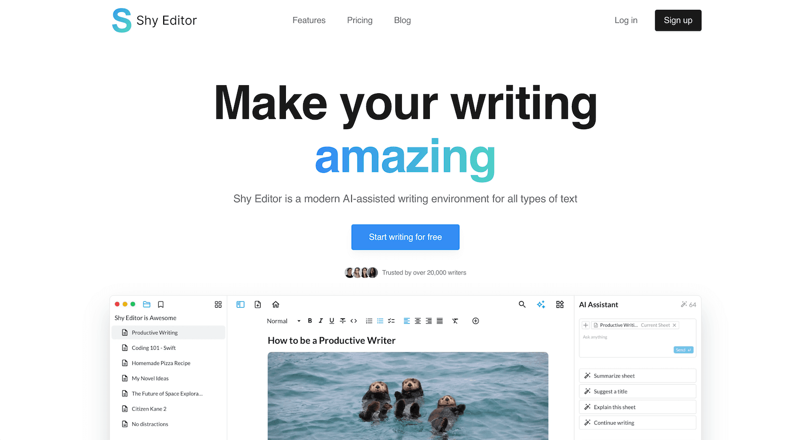 Shy Editor