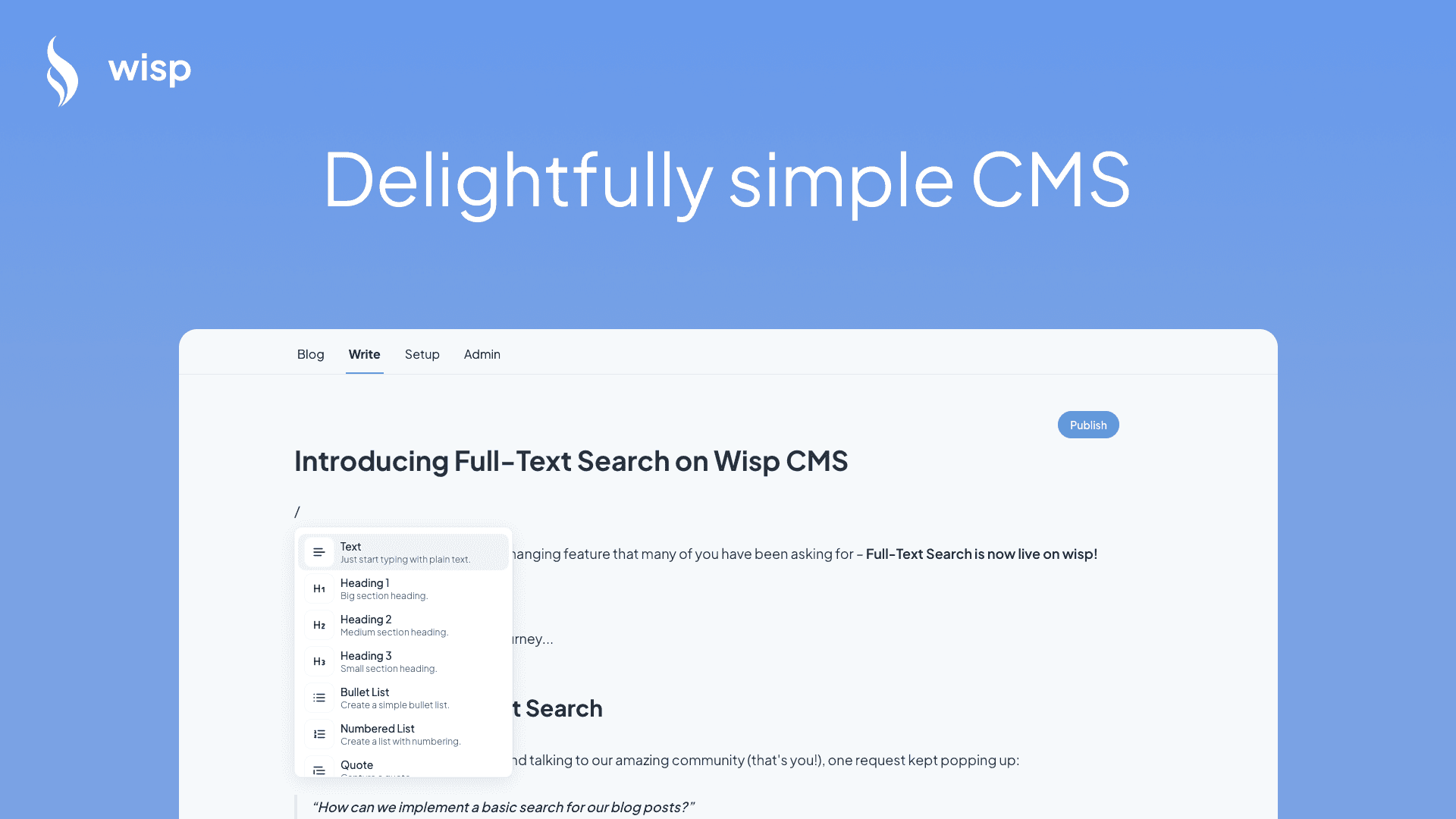 Wisp CMS