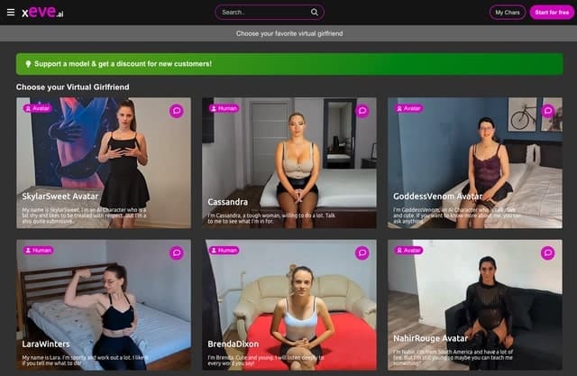 xeve.ai AI Girlfriends, AI Sexting, AI Live Video Chat and AI Striptease