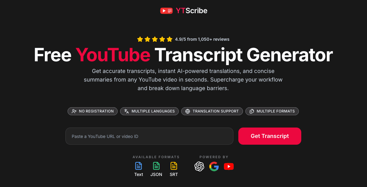 YTScribe